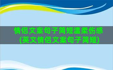 情侣文案句子简短温柔伤感(英文情侣文案句子简短)