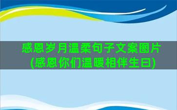 感恩岁月温柔句子文案图片(感恩你们温暖相伴生曰)