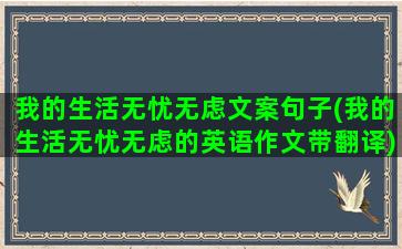 我的生活无忧无虑文案句子(我的生活无忧无虑的英语作文带翻译)